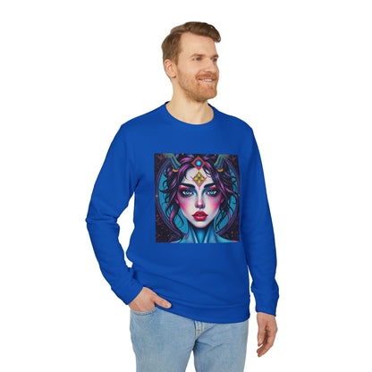 Adidas, Unisex Fleece Crewneck Sweatshirt, Aquarius, Pop Art, Zodiac