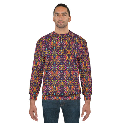 Unisex Sweatshirt (AOP), Gemini, Zodiac v2, Jewel Pattern