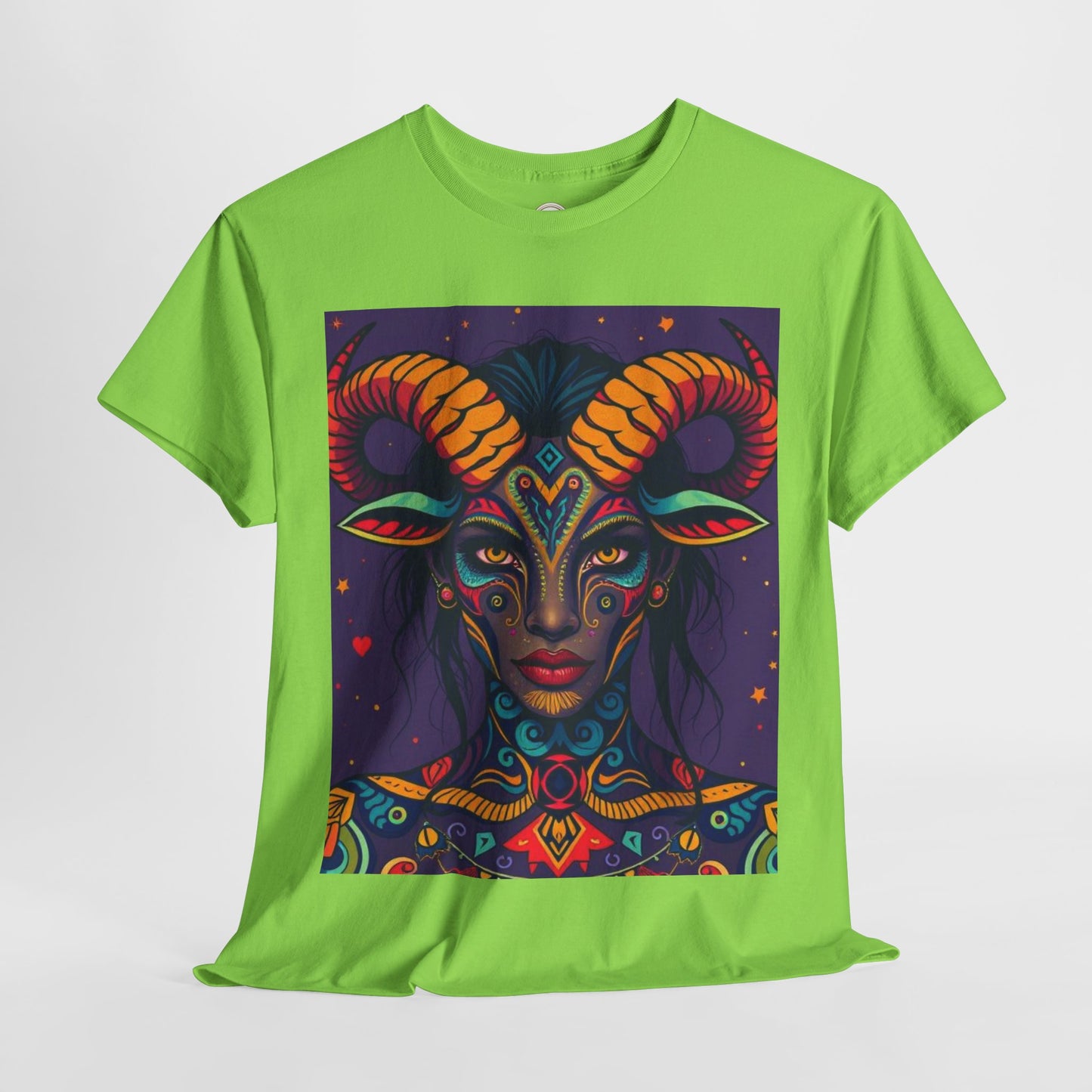 Unisex Heavy Cotton T-Shirt, Taurus, Zodiac v3, Sexy Art