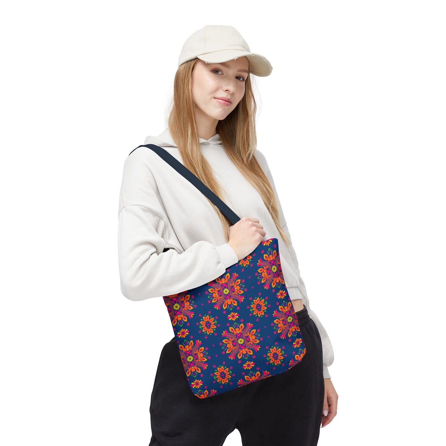 Tote Bag (AOP), Gemini, Zodiac v2, Flower Pattern