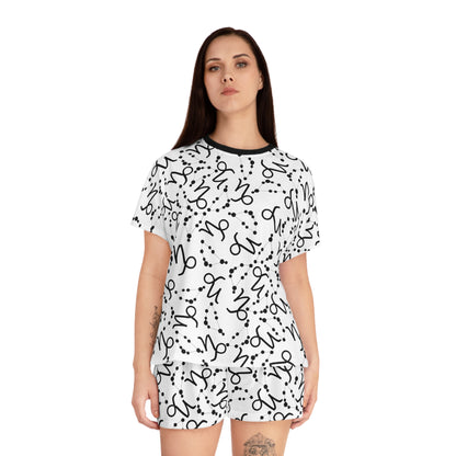 Women's Short Pajama Set Capricorn Zodiac Sign (AOP)
