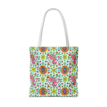 Tote Bag (AOP), Aquarius, Zodiac, Flower Pattern