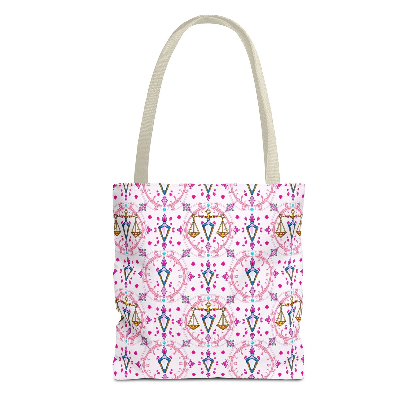 Tote Bag (AOP), Libra, Zodiac, Jewel Pattern