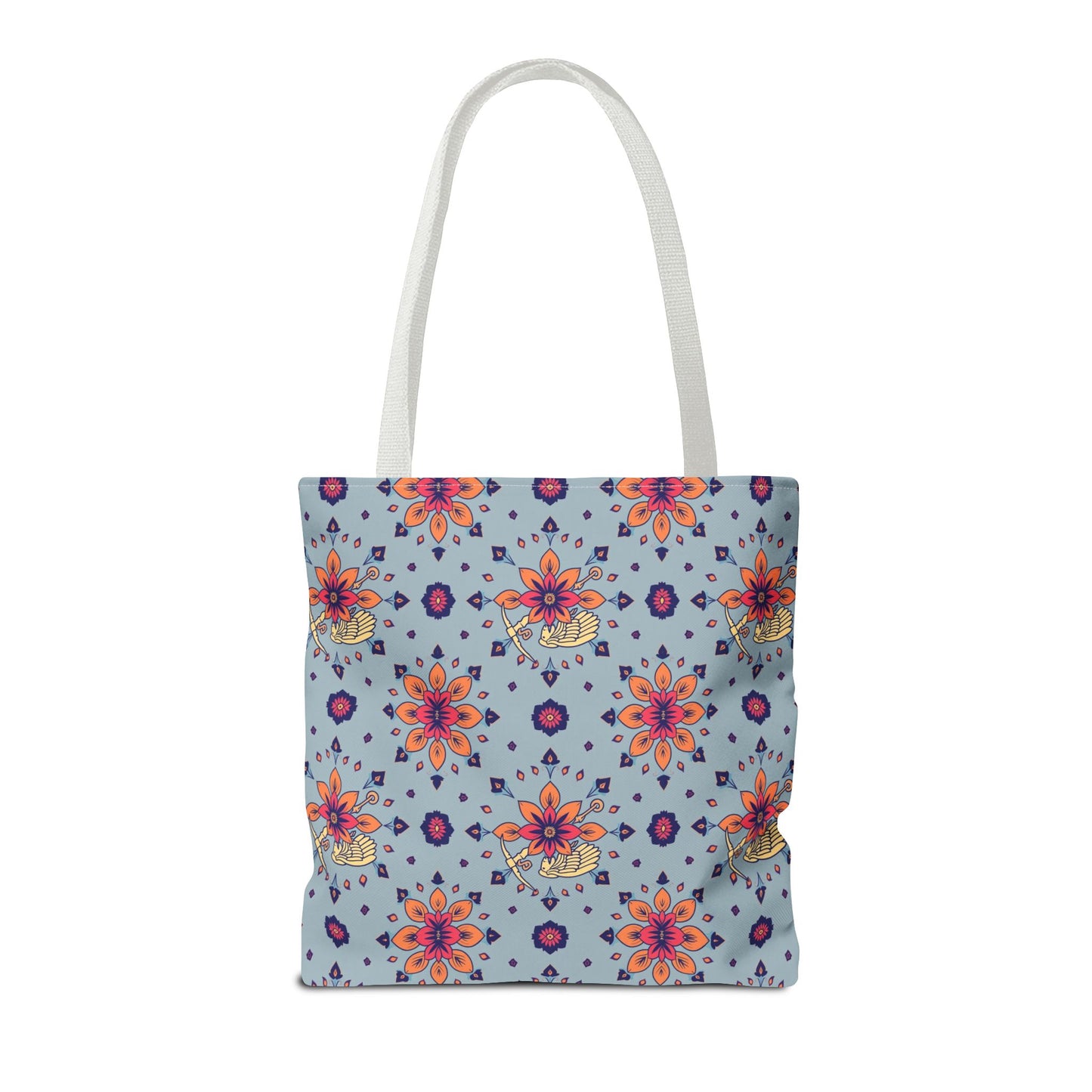 Tote Bag, (AOP), Sagittarius, Zodiac v1, Flower Pattern