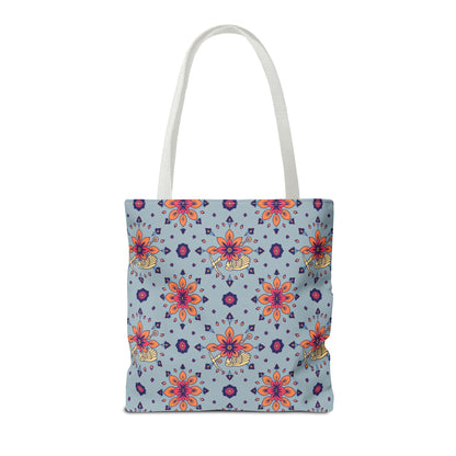 Tote Bag, (AOP), Sagittarius, Zodiac v1, Flower Pattern