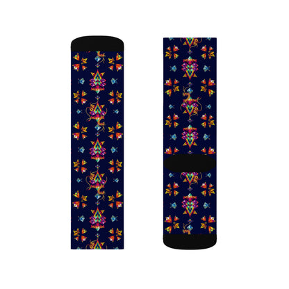 Sublimation Socks, Aquarius, Zodiac, Jewel Pattern