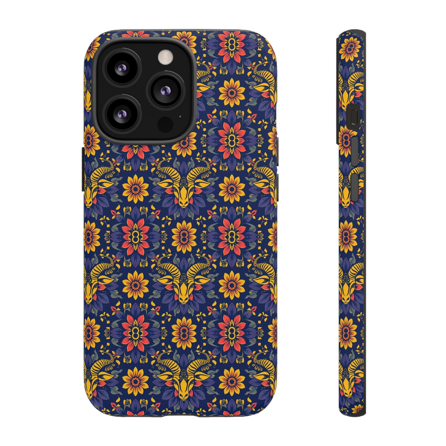 Tough Cases, Taurus, Zodiac v3, Flower Pattern
