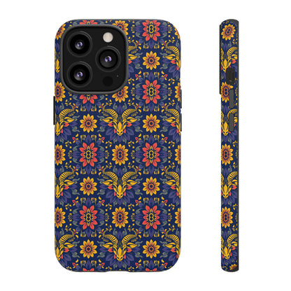 Tough Cases, Taurus, Zodiac v3, Flower Pattern
