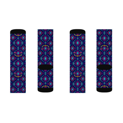 Sublimation Socks, Libra, Zodiac v2, Jewel Pattern