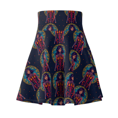Women's Skater Skirt, (AOP), Scorpio, Zodiac, Sexy Pattern