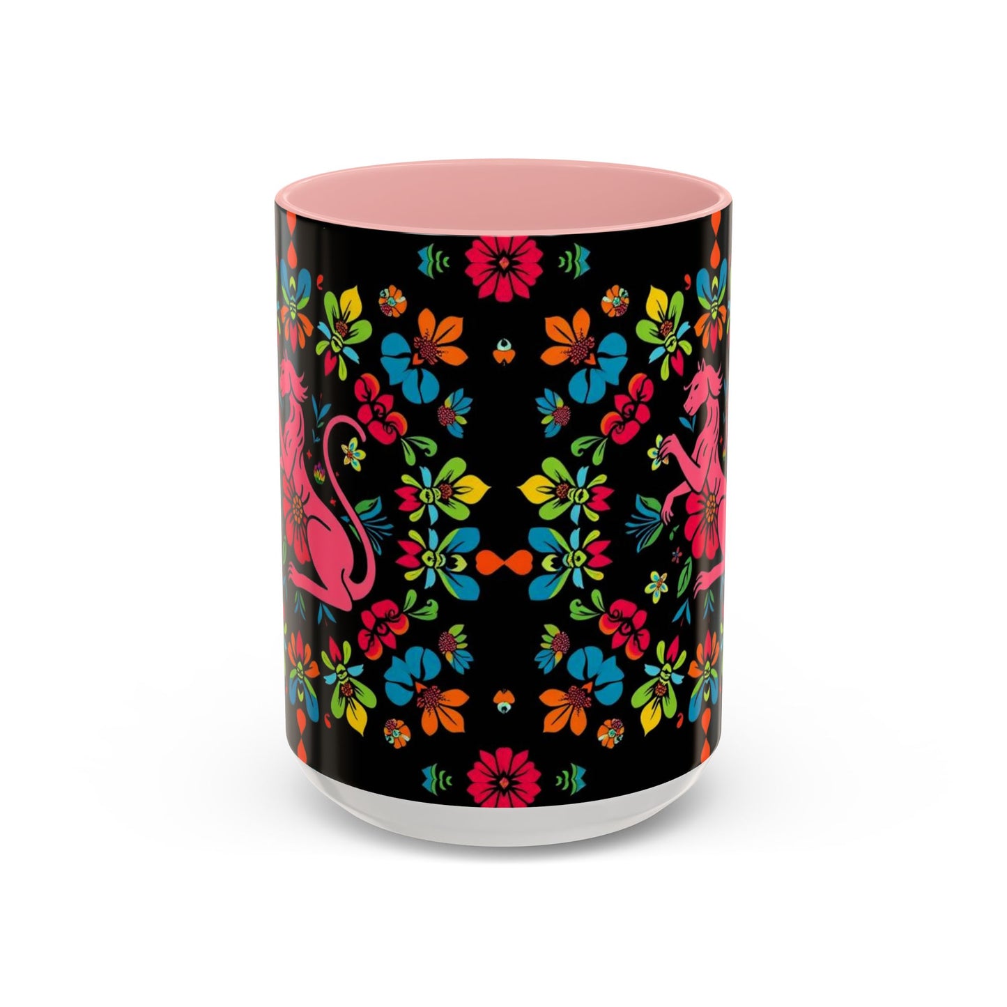 Accent Coffee Mug, Zodiac. Virgo, Flower Pattern, (11, 15oz)