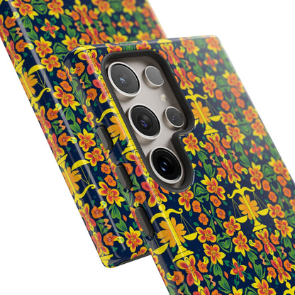 Tough Cases, Libra, Zodiac v3, Flower Pattern