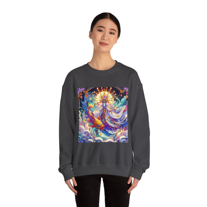 Unisex Heavy Blend™ Crewneck Sweatshirt, Anime Pisces King, Zodiac Design