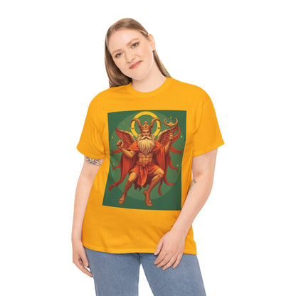 Unisex Heavy Cotton T-Shirt, Aries God, Zodiac Design