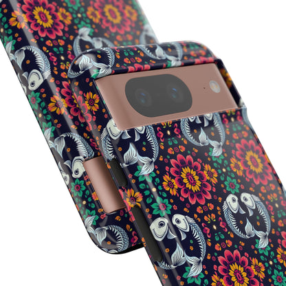 Tough Cases, Pisces, Zodiac v4, Flower Pattern