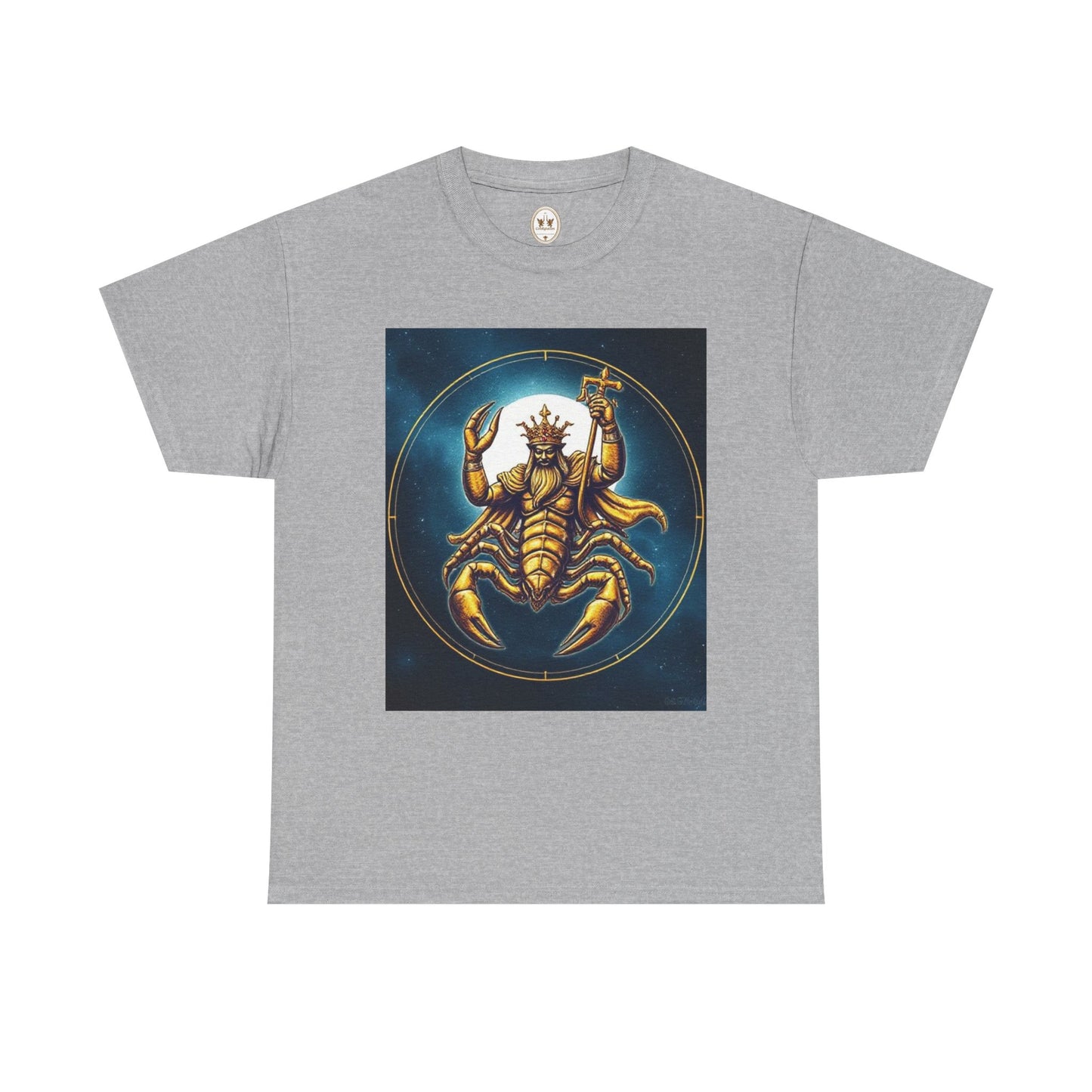 Unisex Heavy Cotton T-Shirt, Moon v1, Scorpio Zodiac Design