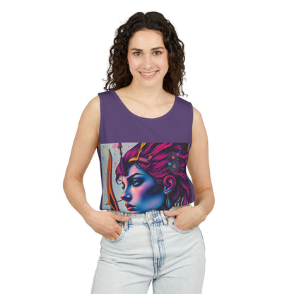 Unisex Garment-Dyed, Tank Top, Sagittarius Design, Pop Art, 100% US cotton
