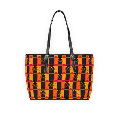 Leather Shoulder Bag, Scorpio, Zodiac v2, Shapes Pattern