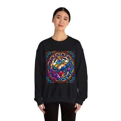 Unisex Heavy Blend™ Crewneck Sweatshirt, Glass, Cancer Zodiac Design