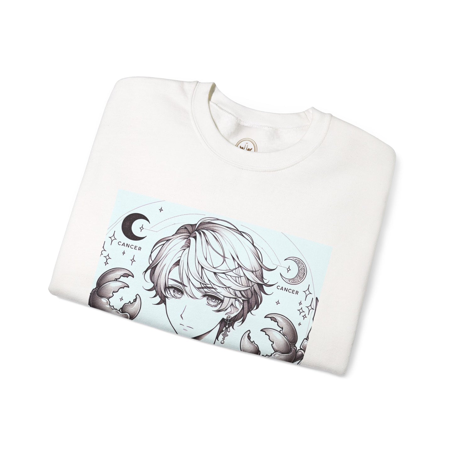 Unisex Heavy Blend™ Crewneck Sweatshirt,Two Moon, Cancer Zodiac Design