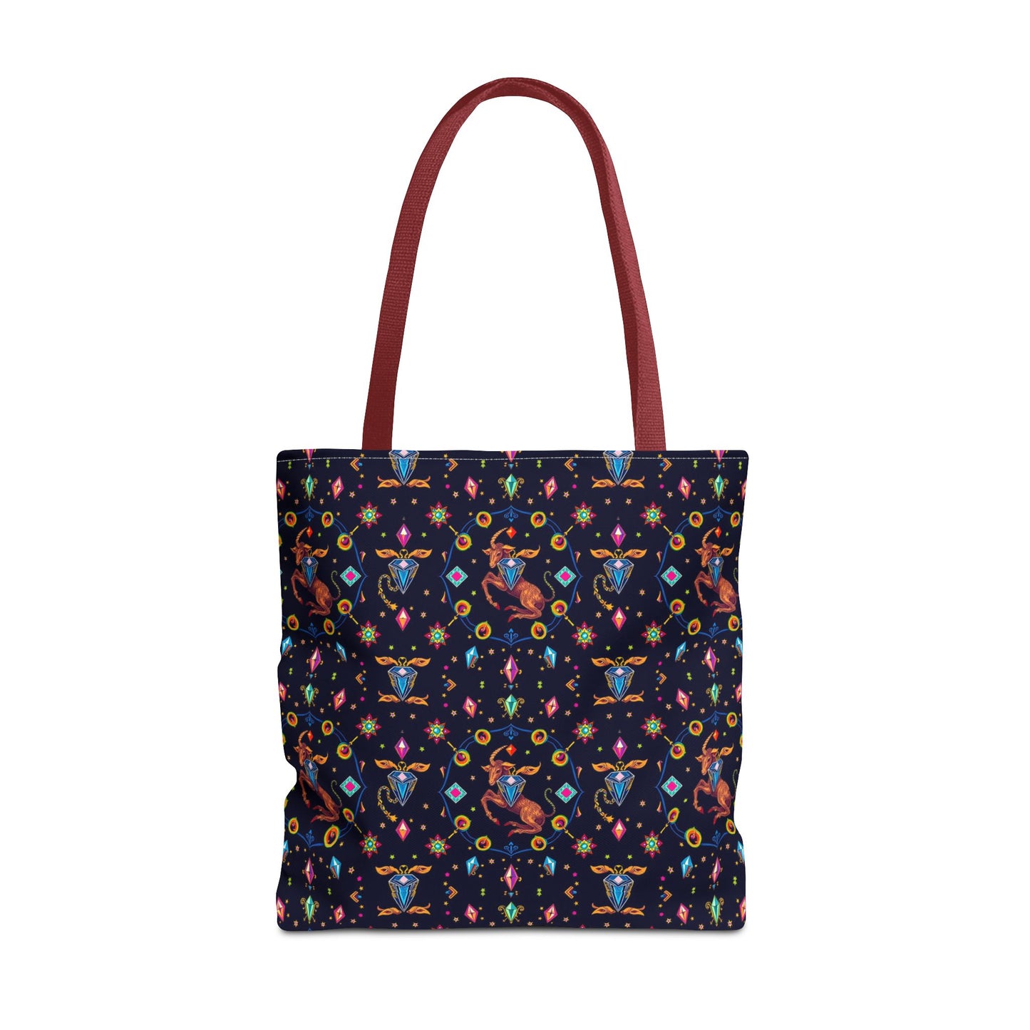Tote Bag (AOP), Capricorn, Zodiac v1, Jewel Pattern