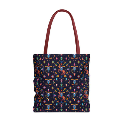 Tote Bag (AOP), Capricorn, Zodiac v1, Jewel Pattern