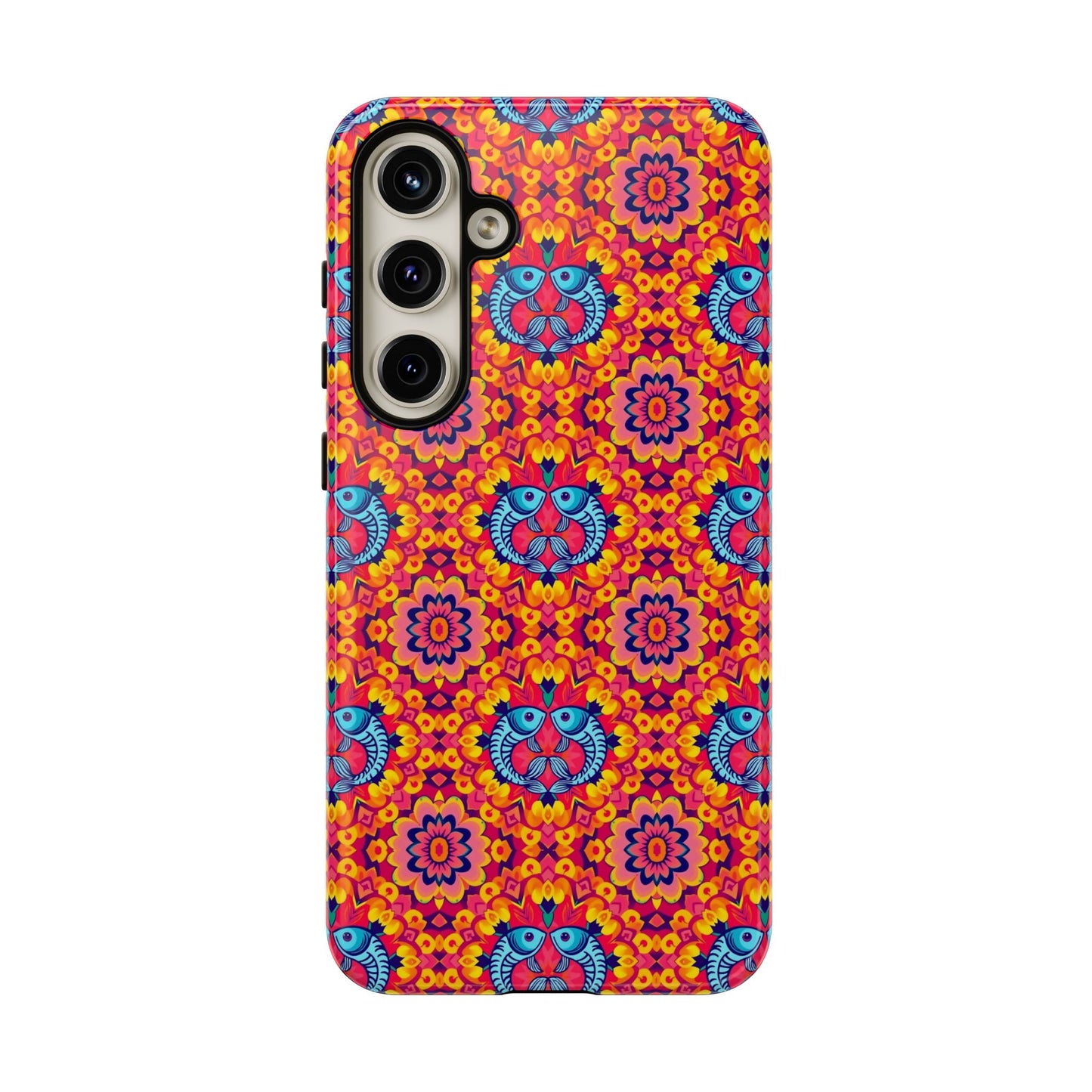 Tough Cases, Pisces, Zodiac v1, Flower Pattern