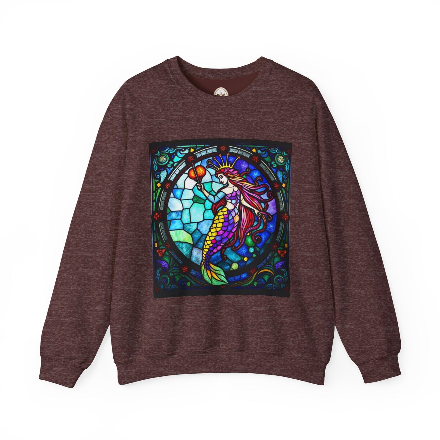 Unisex Heavy Blend™ Crewneck Sweatshirt, Glass, Aquarius Zodiac Design