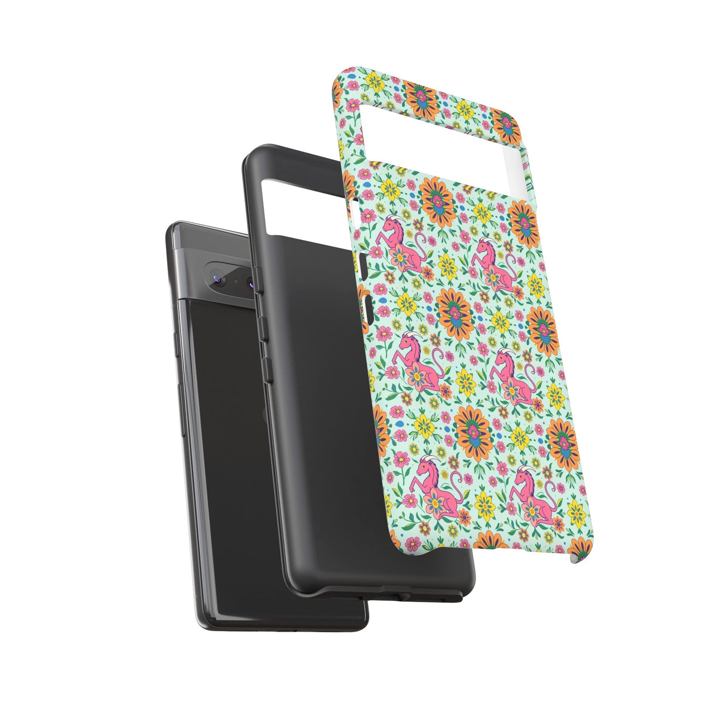 Tough Cases, Aquarius, Zodiac, Flower Pattern