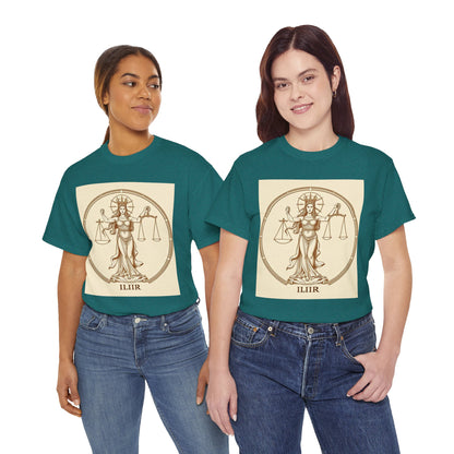 Unisex Heavy Cotton T-Shirt, Libra Goddess v1, Zodiac Design