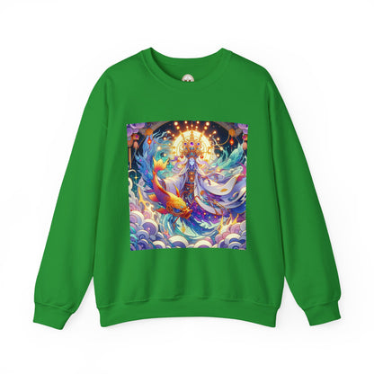Unisex Heavy Blend™ Crewneck Sweatshirt, Anime Pisces King, Zodiac Design