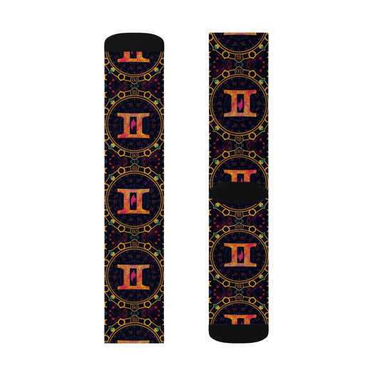 Sublimation Socks, Gemini, Zodiac v2, Pattern