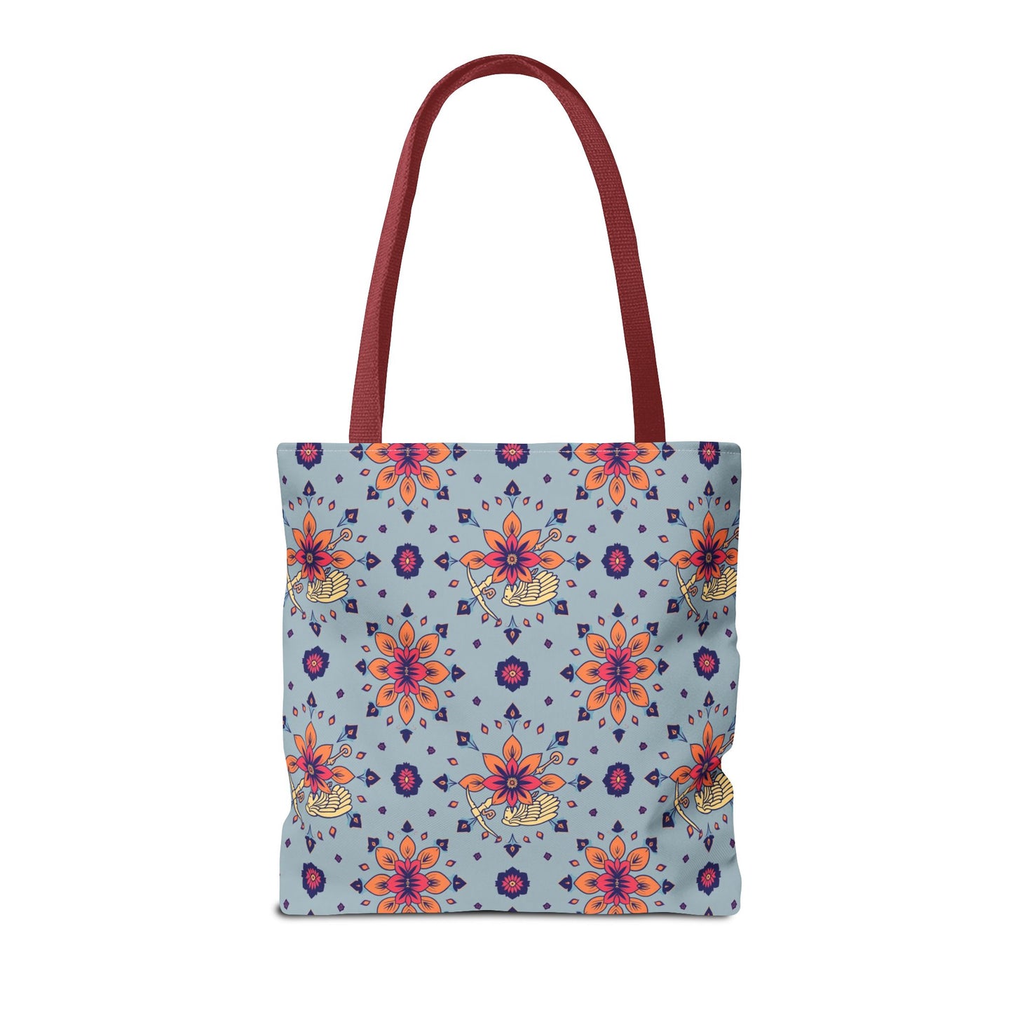Tote Bag, (AOP), Sagittarius, Zodiac v1, Flower Pattern