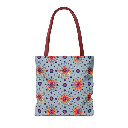 Tote Bag, (AOP), Sagittarius, Zodiac v1, Flower Pattern