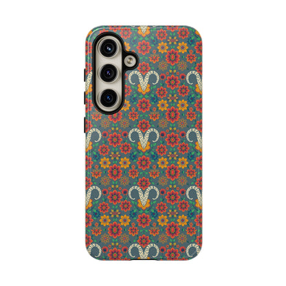 Tough Cases, Aries, Zodiac v3, Flower Pattern
