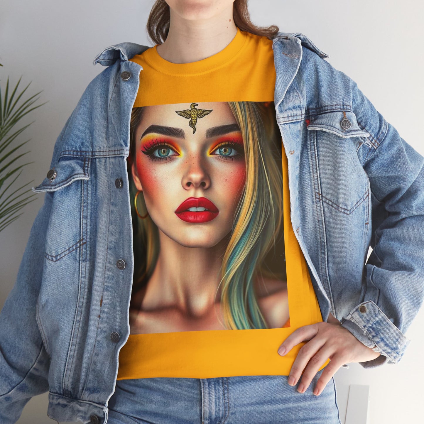 Unisex Heavy Cotton T-Shirt, Virgo, Zodiac, Sexy Art