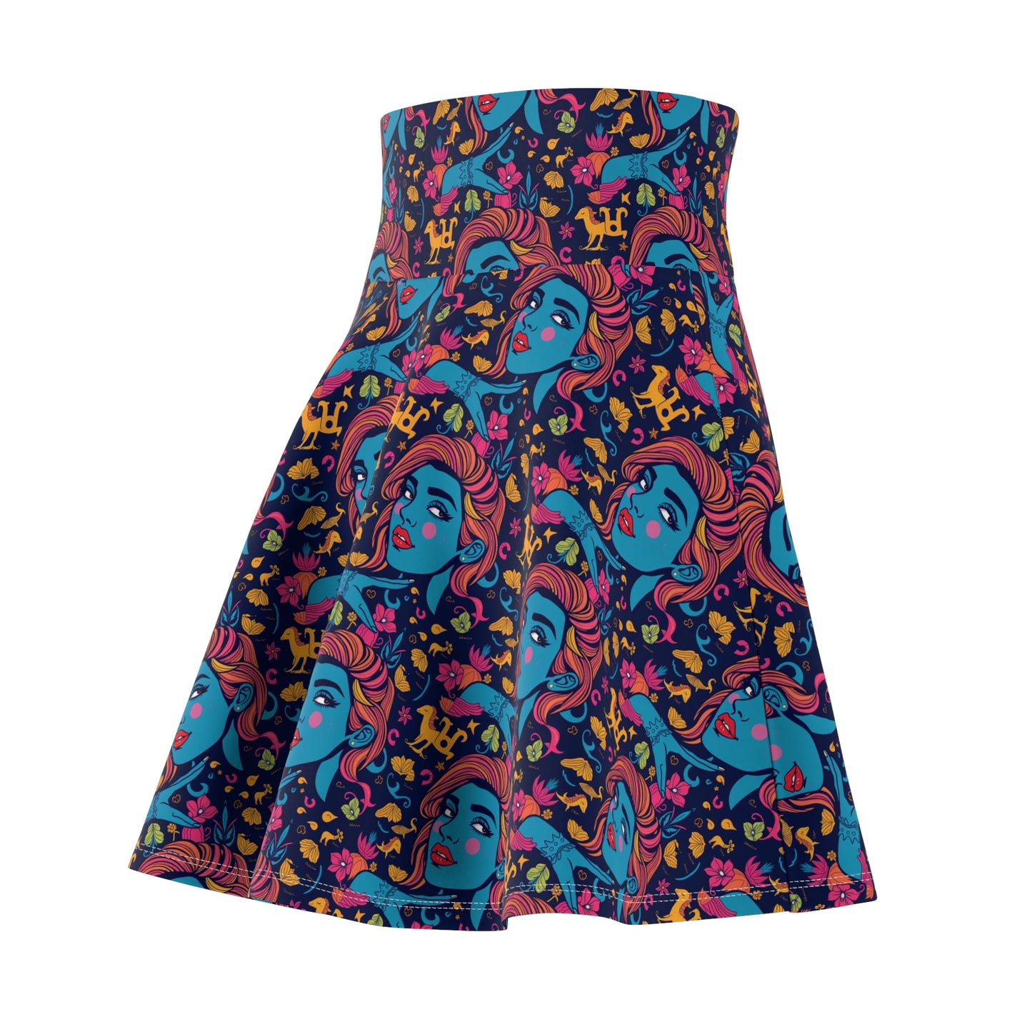 Women's Skater Skirt, (AOP), Aquarius, Zodiac, Sexy Pattern