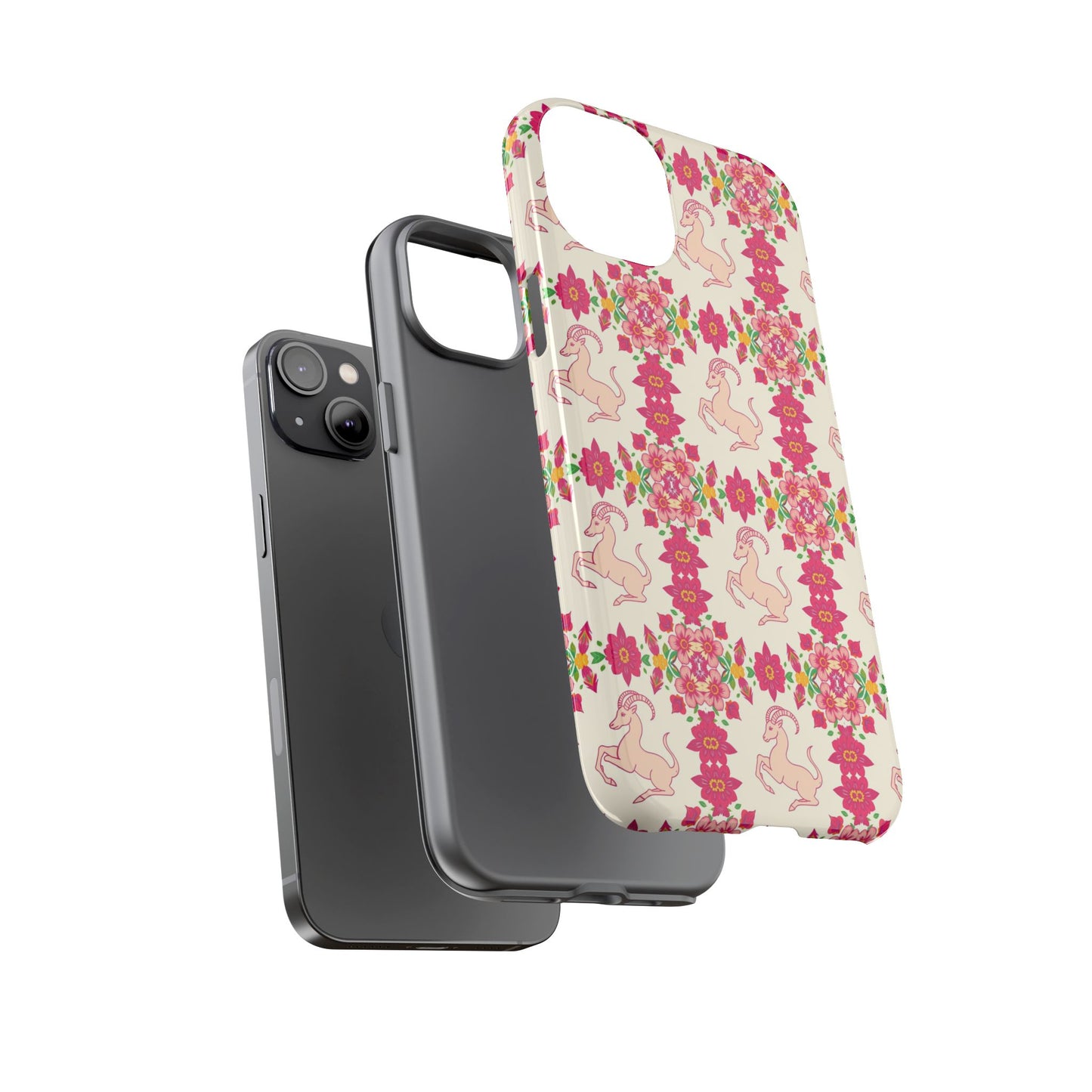 Tough Cases, Capricorn, Zodiac v3, Flower Pattern