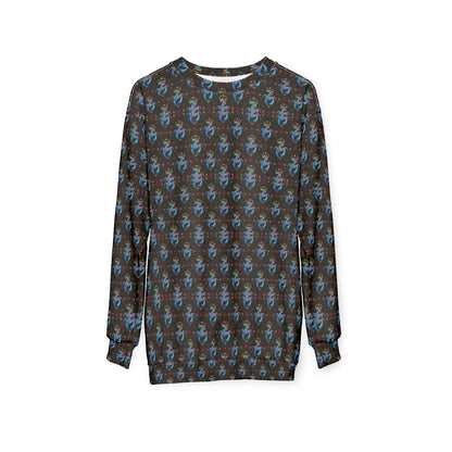 Unisex Sweatshirt (AOP), Aquarius, Zodiac v3, Jewel Pattern