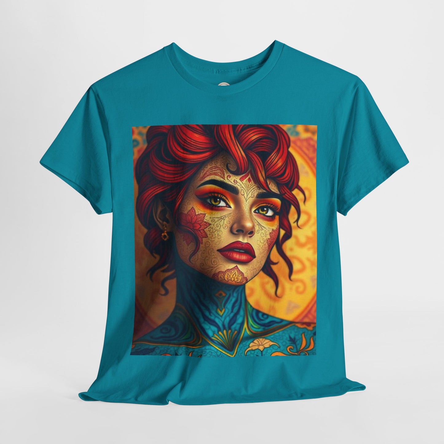 Unisex Heavy Cotton T-Shirt, Aquarius, Zodiac, Sexy Art