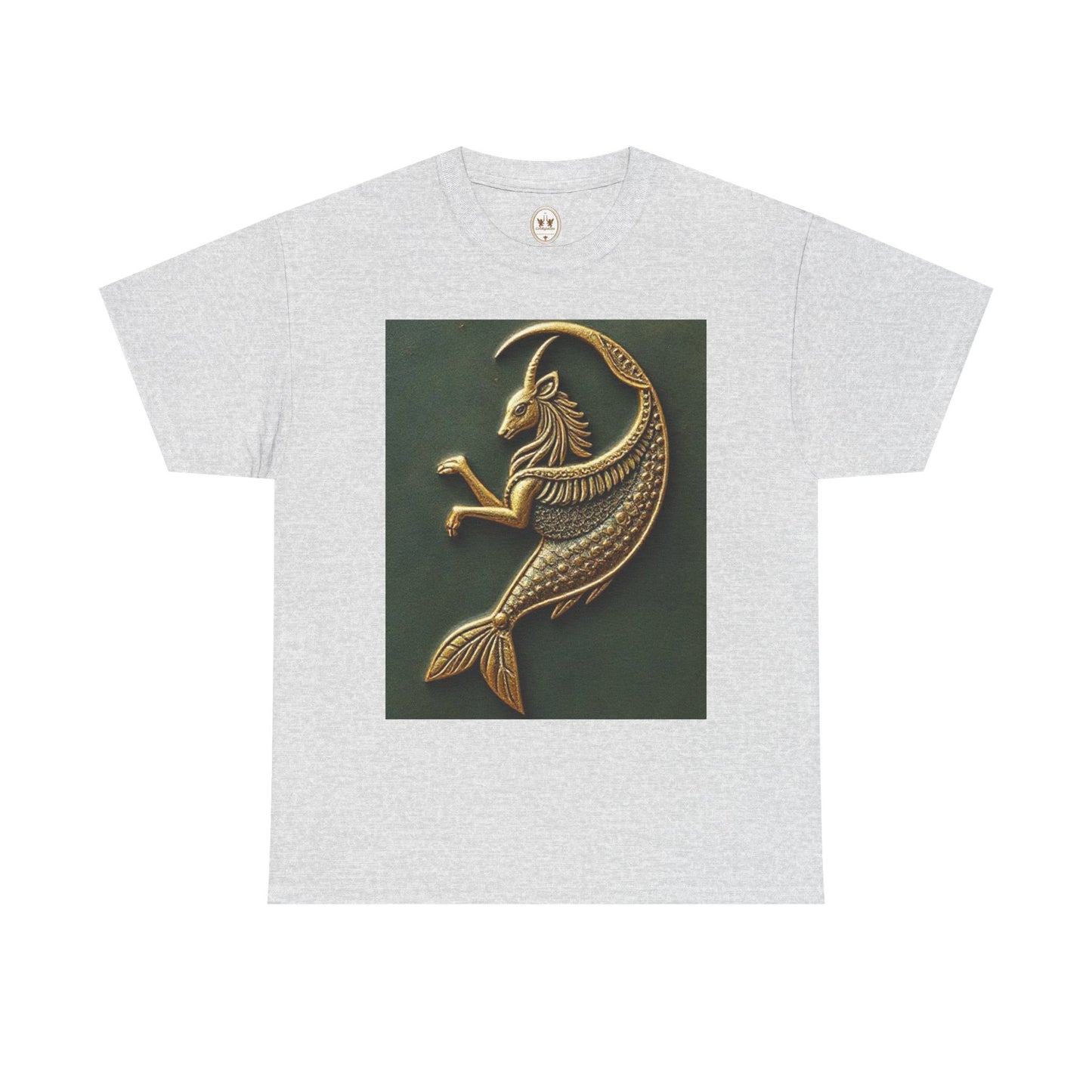 Unisex Heavy Cotton T-Shirt, Capricorn Animal. Symbol, Zodiac Design