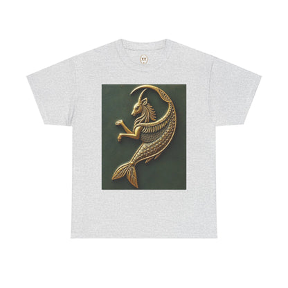 Unisex Heavy Cotton T-Shirt, Capricorn Animal. Symbol, Zodiac Design