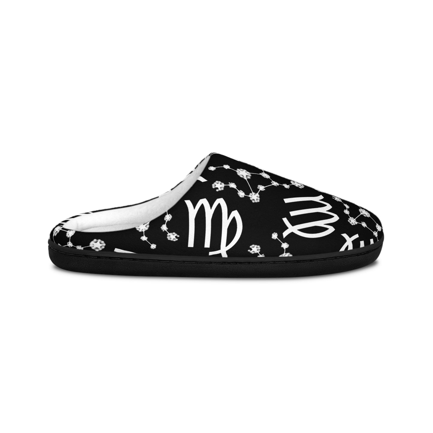 Women's Indoor Slippers, Virgo Zodiac Sign, 100% polyester, Outer-layer and lining