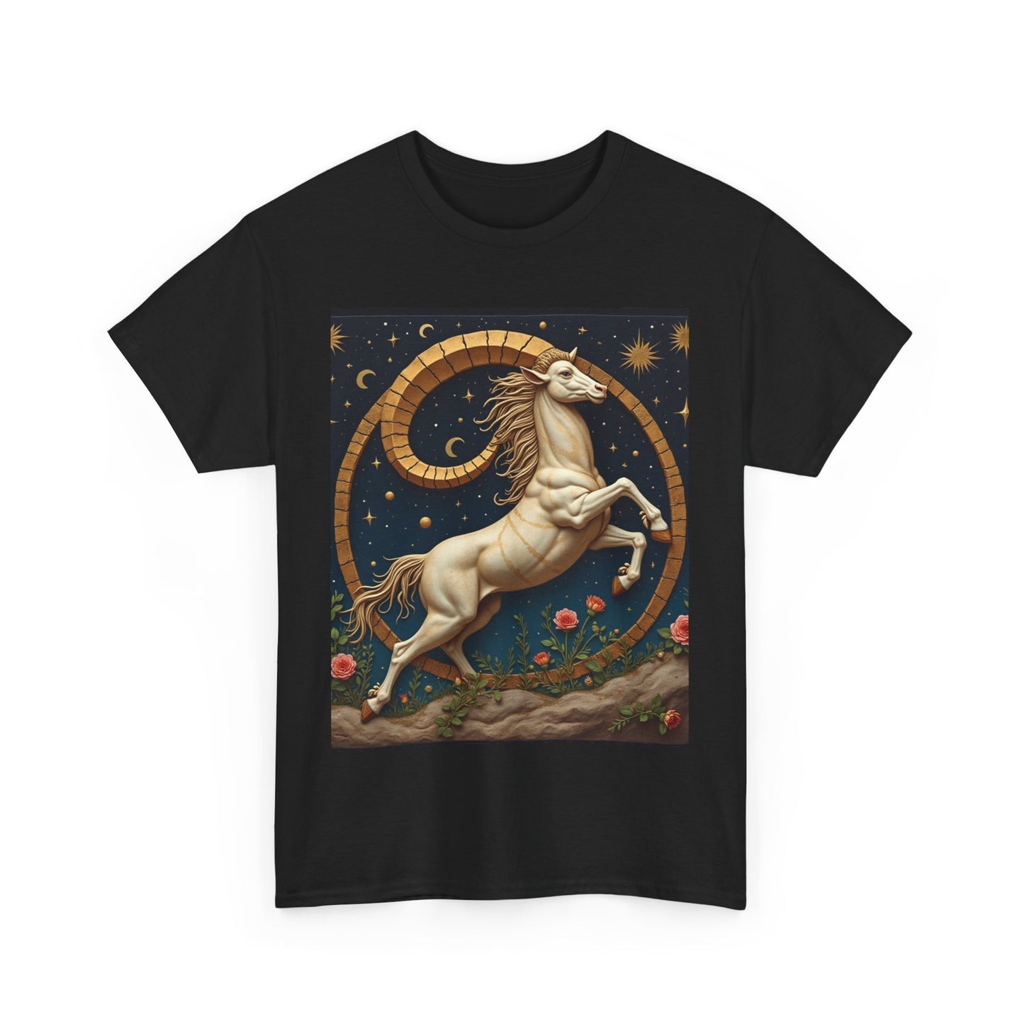 Unisex Heavy Cotton T-Shirt, Aries Animal 1v, Zodiac Design