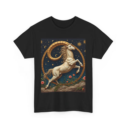 Unisex Heavy Cotton T-Shirt, Aries Animal 1v, Zodiac Design