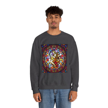 Unisex Heavy Blend™ Crewneck Sweatshirt, Glass, Virgo Zodiac Design