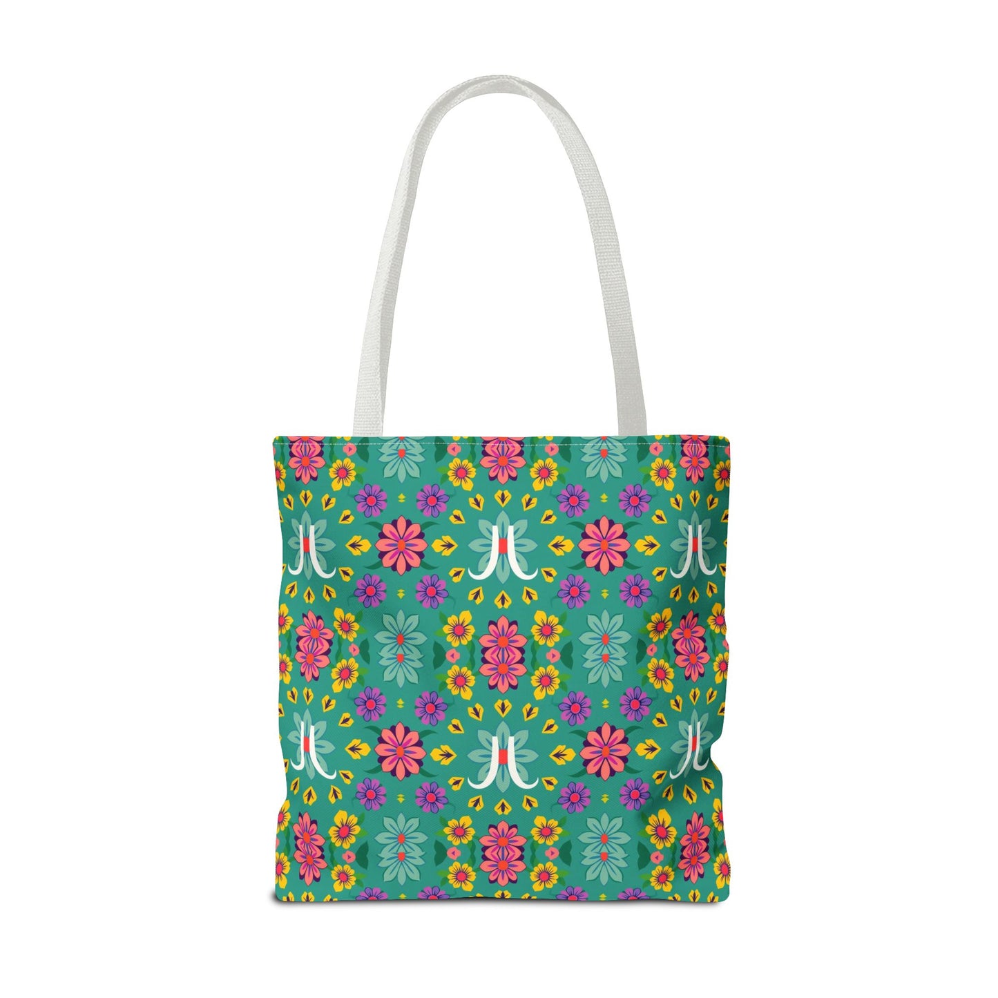 Tote Bag, (AOP), Aquarius, Zodiac v2, Flower Pattern