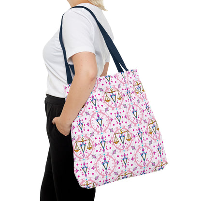 Tote Bag (AOP), Libra, Zodiac, Jewel Pattern