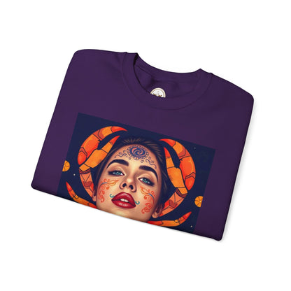 Unisex Heavy Blend™ Crewneck Sweatshirt, Cancer, Zodiac v1, Sexy Pattern