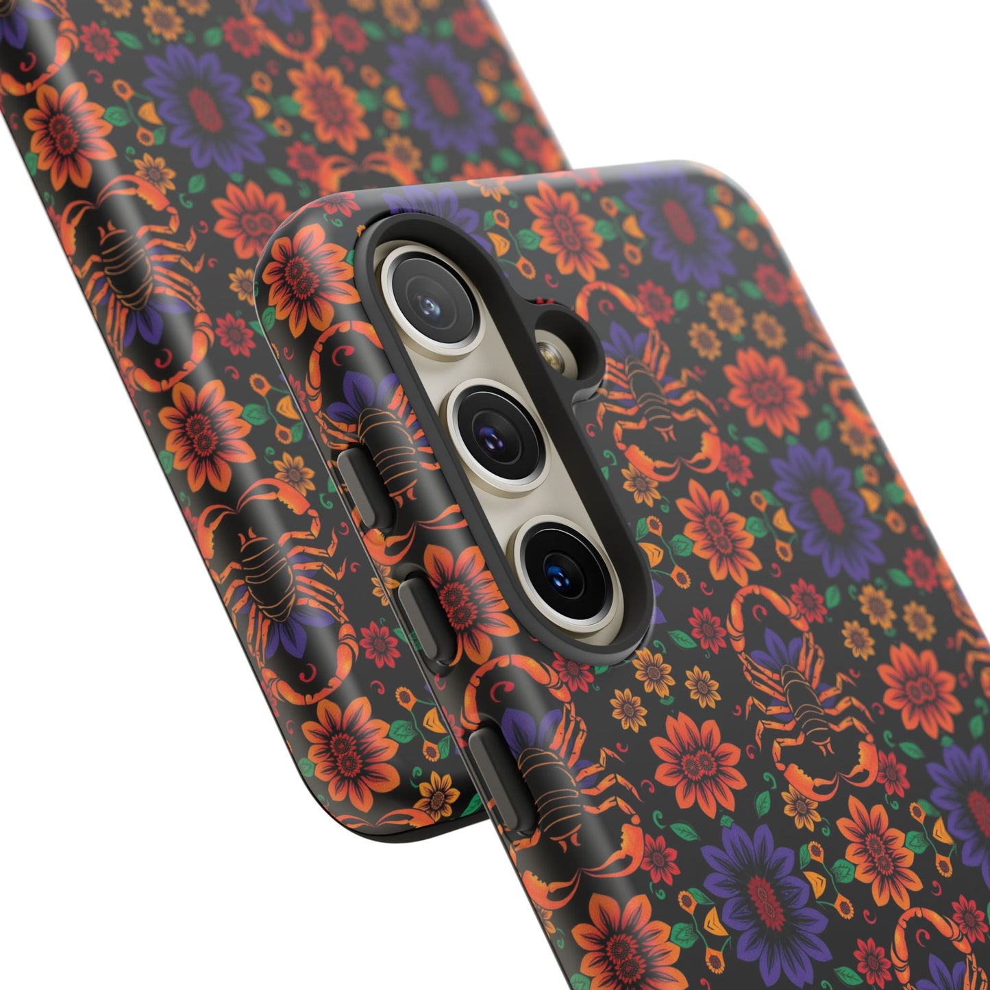 Tough Cases, Scorpio, Zodiac, Flower Pattern